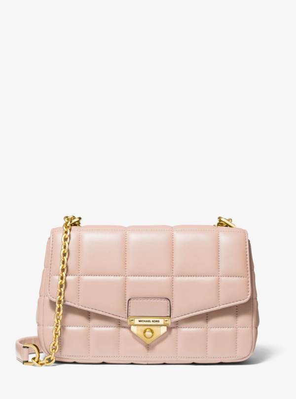 Damske Taška Cez Rameno Michael Kors SoHo Large Quilted Leather Ruzove - Kabelky Michael Kors Akcia | WELZH-2087